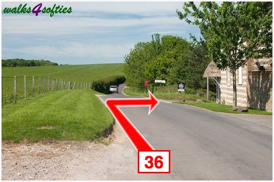 Walk direction photograph: 36 for walk Stinford Church, Hardy's Cottage, Dorset, South West England.