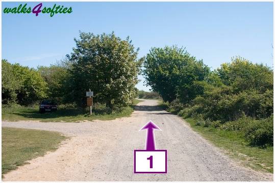 Walking direction photo: 1 for walk St Gabriel's and Cain's Folly, Stonebarrow Hill, Dorset, Jurassic Coast.