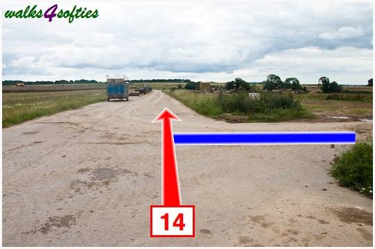 Walk direction photograph: 14 for walk Old Airfield, Tarrant Rushton, Dorset, South West England.