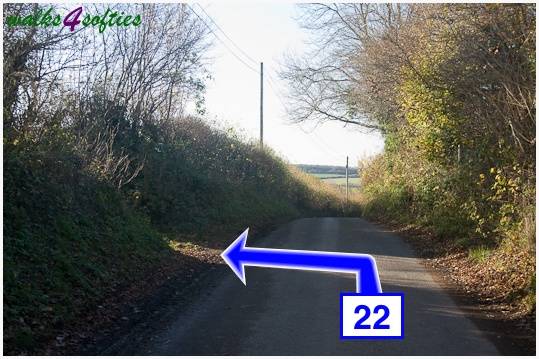 Walk direction photograph: 22 for walk Jack's Hedge Corner, Cranborne, Dorset, South West England.