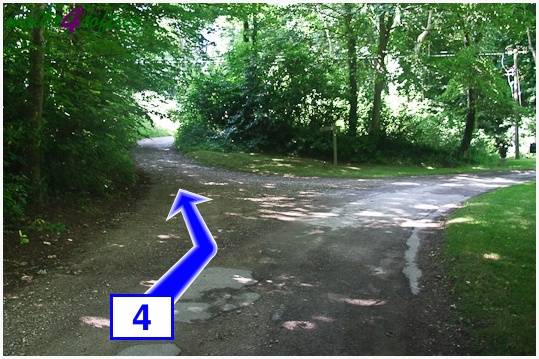 Walk direction photograph: 4 for walk Houns-tout Cliff, Kingston(Houns-tout), Dorset, South West England.