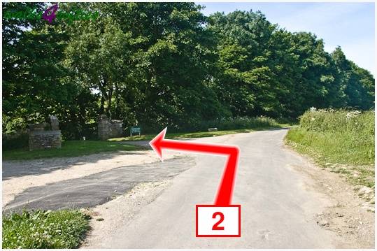 Walk direction photograph: 2 for walk Rope Lake Head, Kingston(Houns-tout), Dorset, South West England.