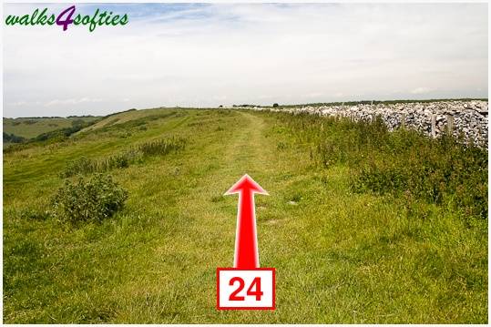 Walk direction photograph: 24 for walk Rope Lake Head, Kingston(Houns-tout), Dorset, South West England.