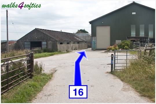 Walk direction photograph: 16 for walk Maiden Castle, The Brewers Arms, Martinstown, Dorset, South West England.