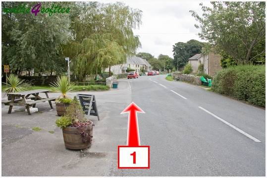 Walking direction photo: 1 for walk The Inland Coast Path, The Brewers Arms, Martinstown, Dorset.