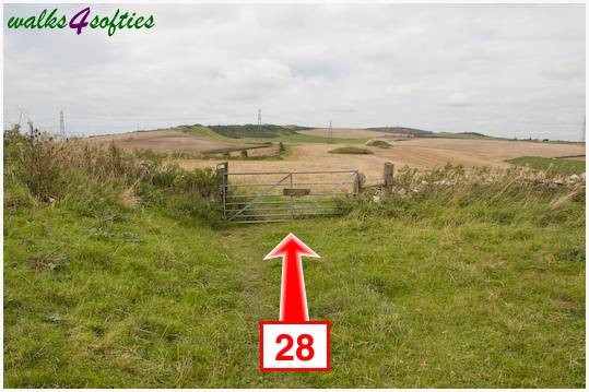 Walk direction photograph: 28 for walk The Inland Coast Path, The Brewers Arms, Martinstown, Dorset, South West England.