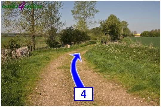 Walk direction photograph: 4 for walk Tarrant Crawford, The Anchor @ Shapwick, Dorset, South West England.