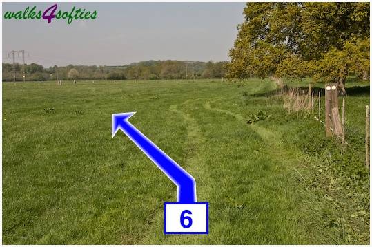 Walk direction photograph: 6 for walk Tarrant Crawford, The Anchor @ Shapwick, Dorset, South West England.