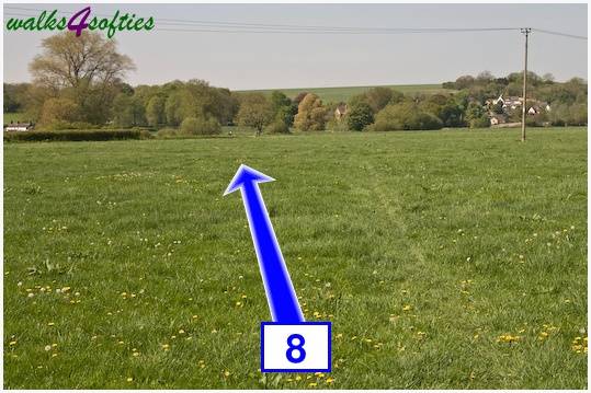 Walk direction photograph: 8 for walk Tarrant Crawford, The Anchor @ Shapwick, Dorset, South West England.