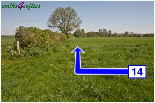 Walk direction photograph: 14 for walk Tarrant Crawford, The Anchor @ Shapwick, Dorset, South West England.