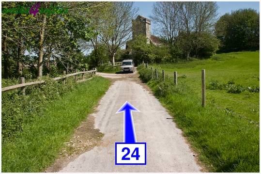 Walk direction photograph: 24 for walk Tarrant Crawford, The Anchor @ Shapwick, Dorset, South West England.