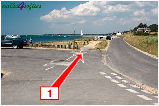 Walking direction photo: 1 for walk The Leep Loop, Lepe Country Park, Hampshire.