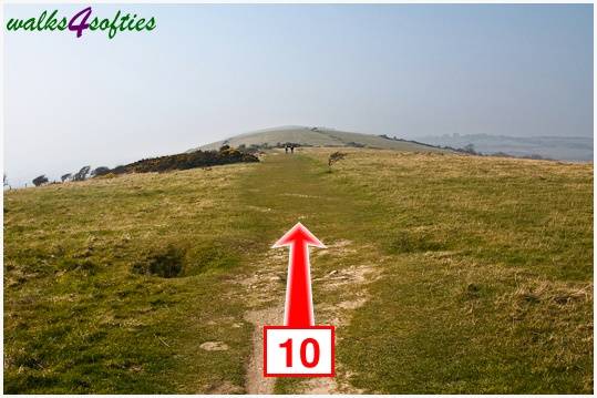 Walk direction photograph: 10 for walk Old Harry and Ballard Down, Studland, Dorset, South West England.