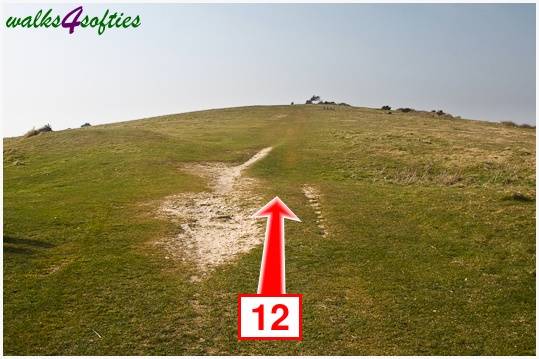 Walk direction photograph: 12 for walk Old Harry and Ballard Down, Studland, Dorset, South West England.