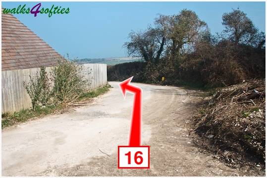 Walk direction photograph: 16 for walk Old Harry and Ballard Down, Studland, Dorset, South West England.