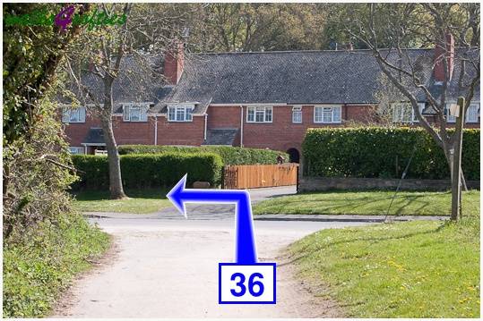 Walk direction photograph: 36 for walk The Obelisk and Agglestone Rock, Studland, Dorset, South West England.