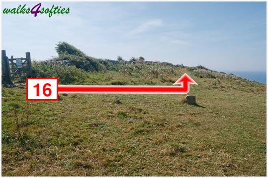 Walk direction photograph: 16 for walk Chapman's Pool, Worth Matravers, Dorset, South West England.