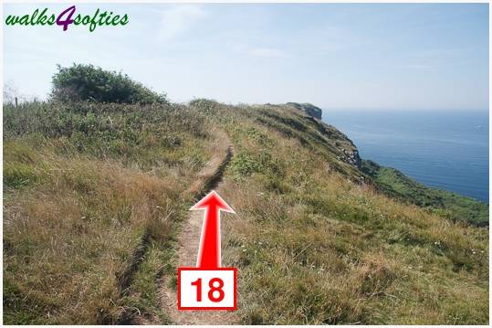 Walk direction photograph: 18 for walk Chapman's Pool, Worth Matravers, Dorset, South West England.
