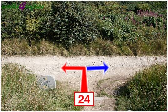 Walk direction photograph: 24 for walk Chapman's Pool, Worth Matravers, Dorset, South West England.