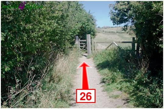 Walk direction photograph: 26 for walk Chapman's Pool, Worth Matravers, Dorset, South West England.