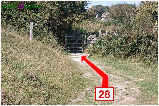 Walk direction photograph: 28 for walk Chapman's Pool, Worth Matravers, Dorset, South West England.