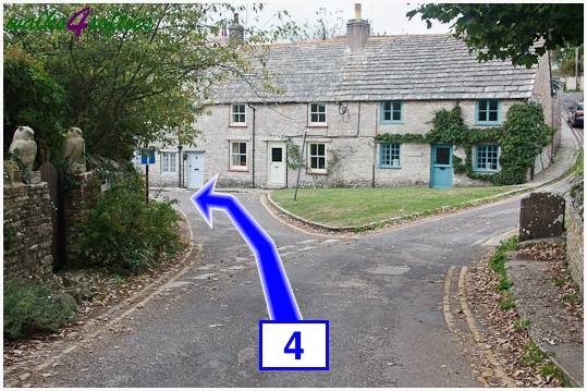 Walk direction photograph: 4 for walk Winspit to Seacombe, Worth Matravers, Dorset, South West England.