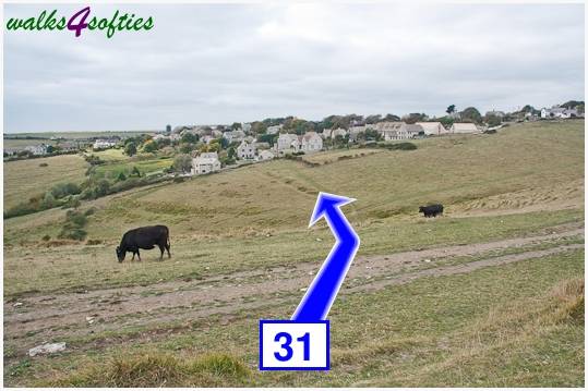 Walking direction photo: 31 for walk Winspit to Seacombe, Worth Matravers, Dorset.