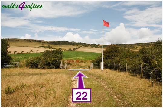 Walk direction photograph: 22 for walk Nodding Donkey, Tyneham - Range Walks, Dorset, South West England.