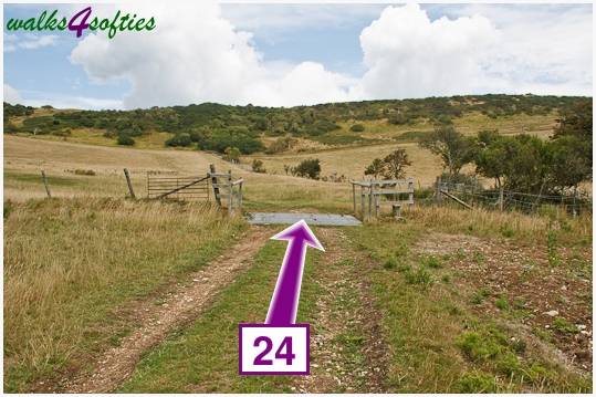 Walk direction photograph: 24 for walk Nodding Donkey, Tyneham - Range Walks, Dorset, South West England.