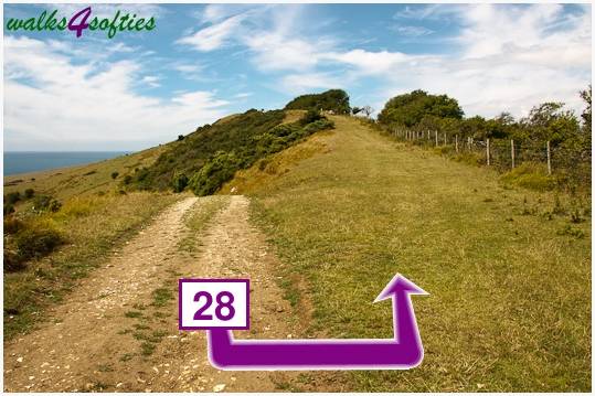 Walk direction photograph: 28 for walk Nodding Donkey, Tyneham - Range Walks, Dorset, South West England.