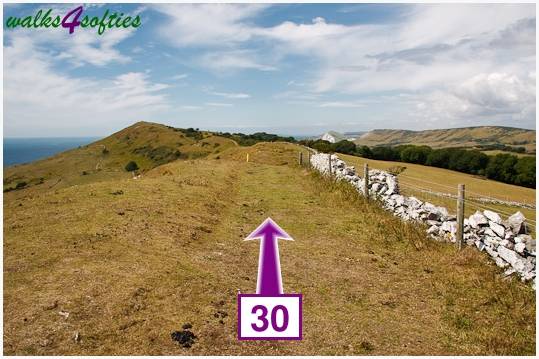 Walk direction photograph: 30 for walk Nodding Donkey, Tyneham - Range Walks, Dorset, South West England.