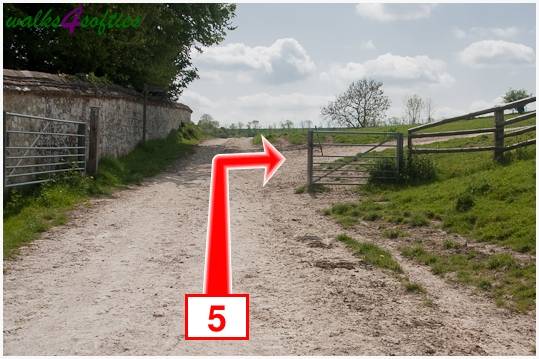 Walking direction photo: 5 for walk Hambledon Hill, Shroton, Dorset.