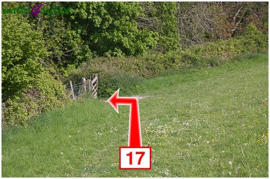 Walking direction photo: 17 for walk Hambledon Hill, Shroton, Dorset.