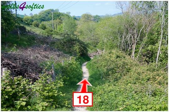 Walk direction photograph: 18 for walk Hambledon Hill, Shroton, Dorset, South West England.