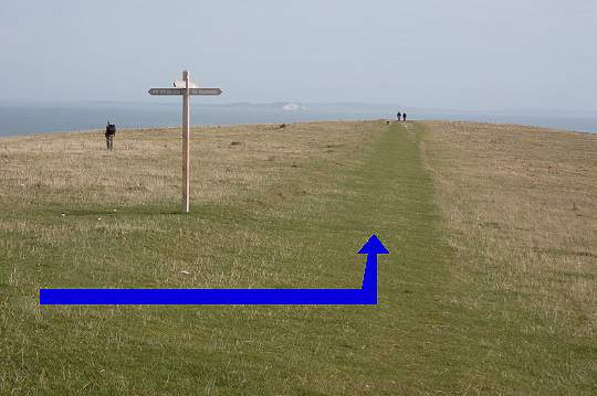 Walking direction photo: 7 for walk Ballard Down, Studland, Dorset, Jurassic Coast.