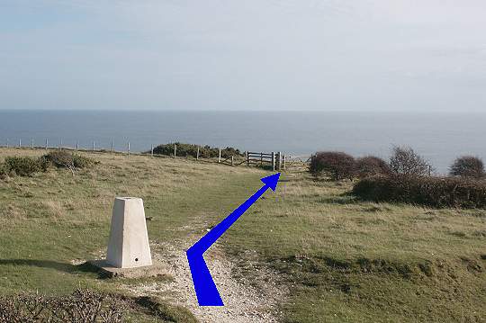 Walking direction photo: 9 for walk Ballard Down, Studland, Dorset, Jurassic Coast.