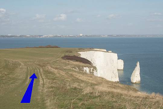 Walking direction photo: 11 for walk Ballard Down, Studland, Dorset, Jurassic Coast.