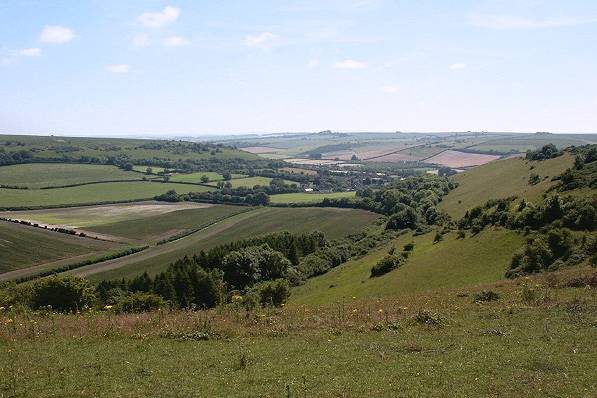 Picture, Photo, View of Cerne Abbas, Dorset