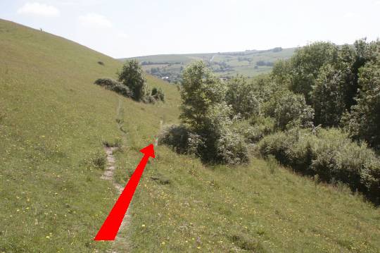 Walking direction photo: 17 for walk Around the Giant, Cerne Abbas, Dorset.