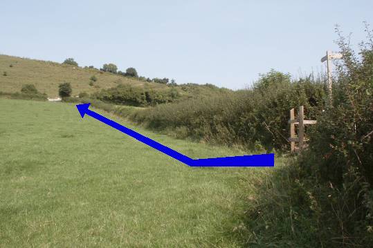 Walking direction photo: 7 for walk Cerne Park, Cerne Abbas, Dorset.