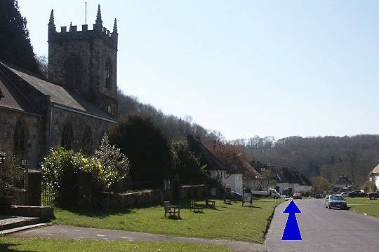 Walking direction photo: 1 for walk Milton Abbey, Milton Abbas, Dorset.