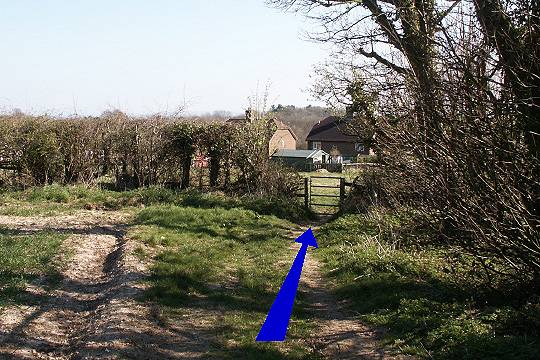 Walk direction photograph: 12 for walk Milton Abbey, Milton Abbas, Dorset, South West England.