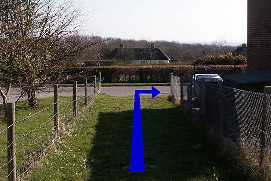 Walk direction photograph: 14 for walk Milton Abbey, Milton Abbas, Dorset, South West England.