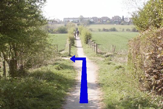 Walk direction photograph: 12 for walk  Towards New Sarum, Old Sarum, Wiltshire, South West England.