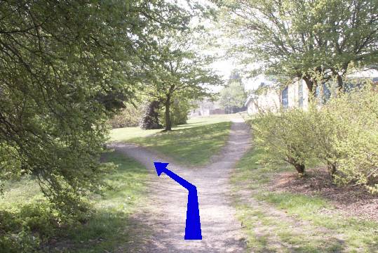 Walk direction photograph: 19 for walk  Towards New Sarum, Old Sarum, Wiltshire, South West England.