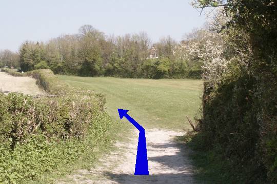 Walking direction photo: 28 for walk  Towards New Sarum, Old Sarum, Wiltshire.