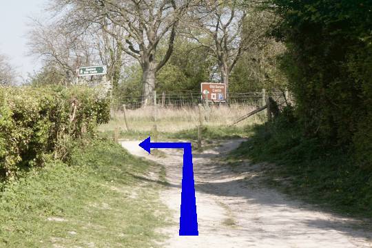 Walk direction photograph: 29 for walk  Towards New Sarum, Old Sarum, Wiltshire, South West England.