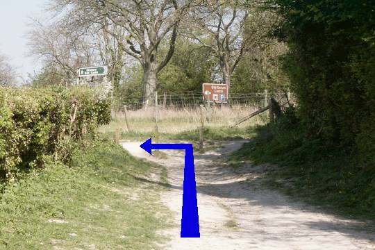 Walk direction photograph: 29 for walk  Towards New Sarum, Old Sarum, Wiltshire, South West England.