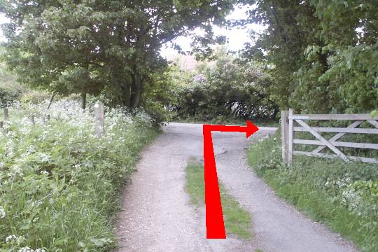 Walk direction photograph: 20 for walk Osmington Mills, Ringstead, Dorset, South West England.