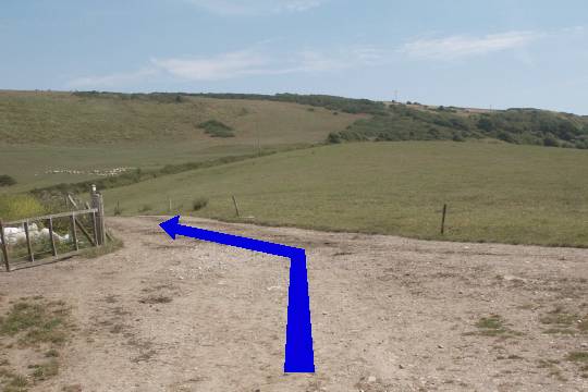 Walking direction photo: 7 for walk Burning Cliff, Ringstead, Dorset, Jurassic Coast.